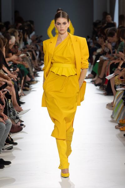 Max Mara went for head-to-toe butterscotch. Courtesy Max Mara