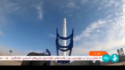 Iranian state television on Wednesday broadcast what Iran's Communication Minister Isa Zarepour said is a Noor-3 satellite launching an imaging satellite into space. AP