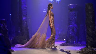 The Amato show at Fashion Forward Dubai. Designer Furne One will showcase his pre-fall collection at Arab Fashion Week on November 15. Cedric Ribeiro / Getty Images for FFWD