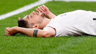 Real Madrid's Federico Valverde reacts. Reuters