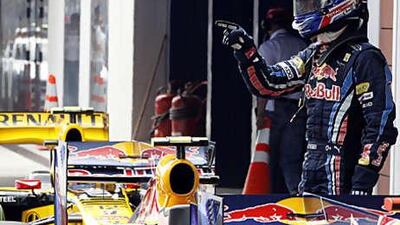Mark Webber of Red Bull celebrates his third pole in succession in Istanbul yesterday.