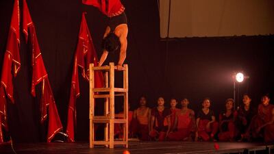 The first international performance by the Kathmandu Circus, Nepal’s first contemporary circus, was held at the Dubai British School. The circus is the initiative of Freedom Matters, which rescues children and young people in Nepal from trafficking and bonded labour. Antonie Robertson/The National