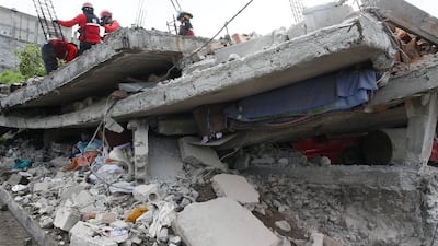 Damages in Quito, Ecuador. The government on April 18 raised the death toll to 350. Fredy Constante / EPA