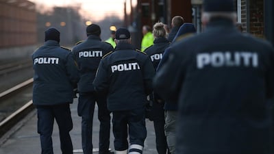 Danish police on an operation targeting six men in 2021 who were accused of ISIS links. Getty
