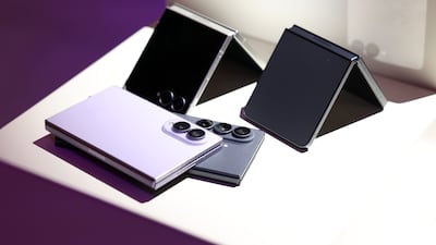 The Galaxy Z Flip8, seen alongside the Fold8, still has a 6.9-inch main screen