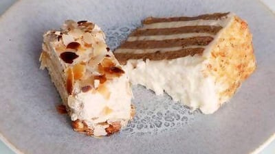 Carrot cake from Spinneys and Coffee cake from Carrefour. Jeffrey E Biteng / The National