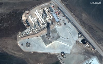 The SpaceX South Texas launch site in Boca Chica, Texas. EPA/Maxar Technologies