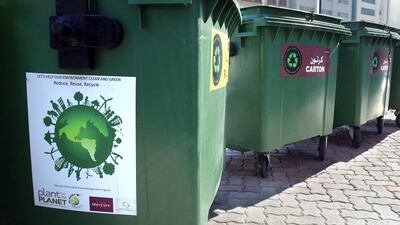 Mercure Abu Dhabi Centre Hotel has a collection site to help with collecting and reducing waste. Delores Johnson / The National