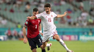 On for Damsgaard after 59, the Brentford player went left and played some quality balls. Reuters