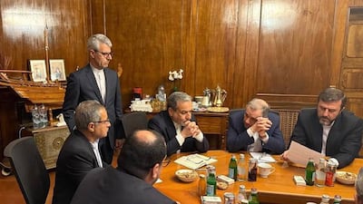 Iranian and US officials during the second round of indirect talk in Rome, Italy on April 19, 2025. Positive talks between the US and Iran over Tehran’s nuclear programme are impacting oil prices. EPA