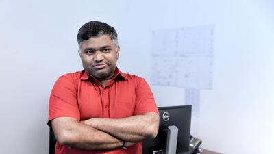 Vidhya Prakash, from India, has the rare blood type, O Rh-D. Victor Besa / The National