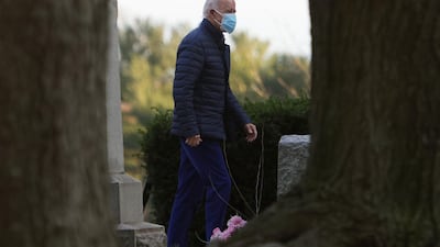 President-elect Joe Biden arrives at St Joseph on the Brandywine for an afternoon mass in Wilmington, Delaware. AFP