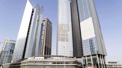 The Central Park residential and commercial towers by Arady Developments (a joint venture between Deyaar Development and Dubai Properties Group) with the Index Tower developed by Union Properties, centre, rear, located in the DIFC area. Antonie Robertson / The National