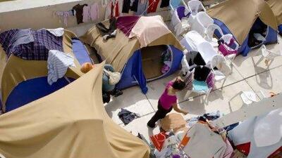 Some of the runaway housemaids have been living on the roof of the labour office shelter at the Philippine Embassy.