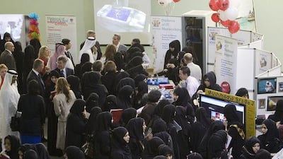 An open day for Emiratis to check out the diplomas offered by the Abu Dhabi Vocational Education and Training Institute.