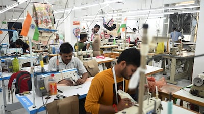 Dozens of designers, tailors and crafters in his workshop in New Delhi have worked to put together the collection
