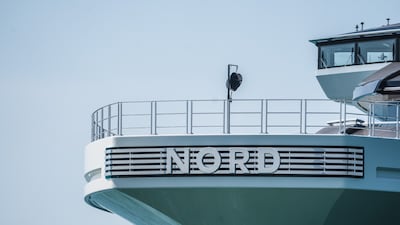 The Nord superyacht in Hong Kong, China, on Friday, Oct. 14, 2022. The Nord, a $500 million megayacht that's connected to sanctioned Russian tycoon Alexey Mordashov, has mysteriously ended up in Hong Kong after a more than week-long voyage from the port of Vladivostok where it was anchored since March. Photographer: Lam Yik / Bloomberg