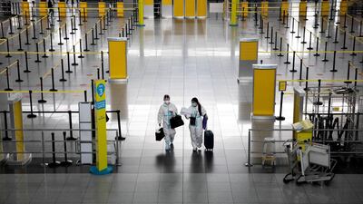 Ninoy Aquino International Airport in Manila. The Philippines had banned migrant workers from travelling to Saudi Arabia over concerns they would be faced with large bills for hotel quarantine. Reuters