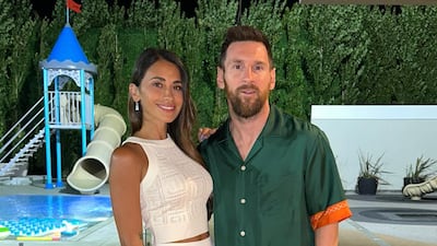 Lionel Messi with his wife Antonela Roccuzzo. @leomessi / Instagram