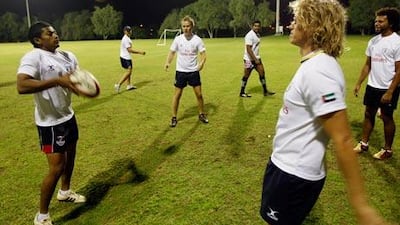 Imad Reyal, left, gave up cricket to play rugby.