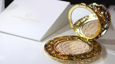 #24 – True or false: On May 16, The National’s business desk received a news release with this headline: 'Powder made of 24-carat gold compact take spotlight at Beautyworld Middle East 2016'. Courtesy Di Messina