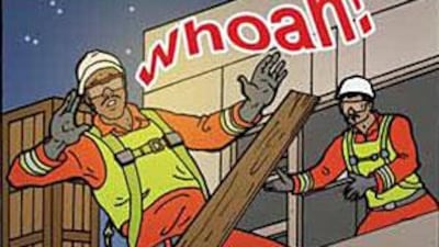 The comic strip features the mishaps of Achmet and Farik.