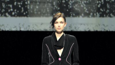 A look from Armani's autumn / winter 2020-21 show at Milan Fashion Week