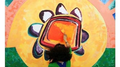 Sanae Sarghini at work in Assilah.