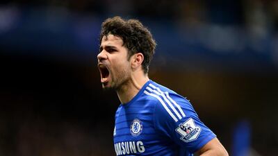Chelsea's Diego Costa celebrates scoring. Darren Walsh / AP Images