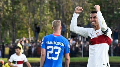 Portugal's Cristiano Ronaldo celebrates. AFP