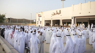 Guest and dignitaries attend a group wedding held at Al Bateen Majlis. Mohamed Al Raeesi for Crown Prince Court - Abu Dhabi