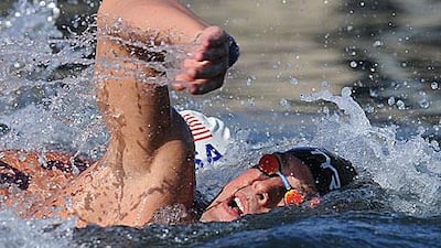 Fran Crippen competes in Pan Pacific Championships at Long Beach in California in August. His family said he had raised safety concerns with Fina, the sport’s world governing body, in the weeks before his death.