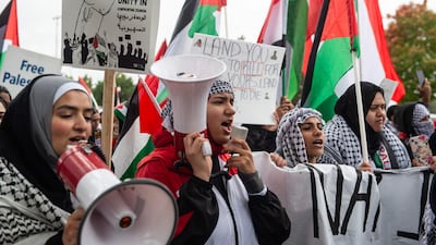 Dearborn, home to the largest concentration of Arab Americans in the country, has been a focal point of protest against US support of the war on Gaza. AFP