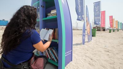 The beach library in Sharjah is a World Book Capital initiative. Photo: Ruel Pableo for the National
