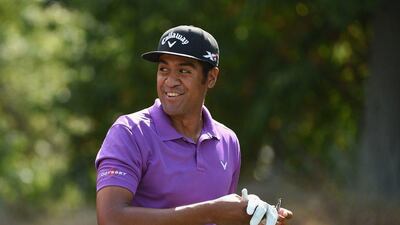 Tony Finau shown during the third round of The Barclays on Saturday in New Jersey. Ross Kinnaird / Getty Images / AFP / August 29, 2015