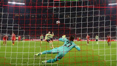 Erling Haaland blasts his penalty over the bar. Getty