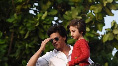 A salute to fans from the Bollywood star. AFP