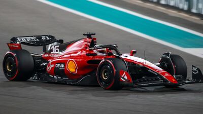 Charles Leclerc of Ferrari during the Formula 1 second practice session, Abu Dhabi Grand Prix 2023. Victor Besa / The National