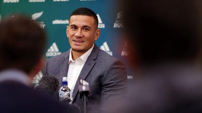 All Blacks star Sonny Bill Williams speaks to the media after his new contract was announced by the New Zealand Rugby Union on June 1, 2016. AFP