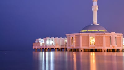 Masjid Al Rahma, Jeddah's floating mosque. Alamy
