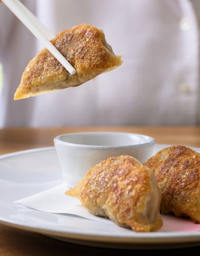 The beef gyoza is filled with tender meat and is packed with flavour. Photo: SEA Bistrot