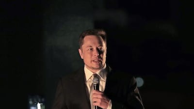 Elon Musk, the co-founder and chief executive of Tesla. Karim Sahib / AFP