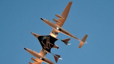 Virgin Galactic marked a major milestone on Thursday as Unity made it to a peak height, or apogee, of 51.4 miles. AFP