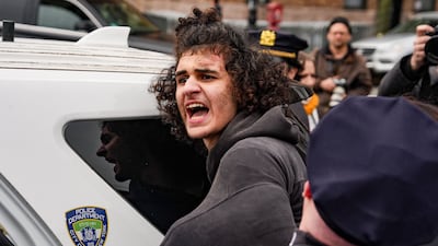 The activist is apprehended