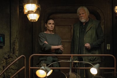 Ferguson and Tim Robbins in Silo season three. Photo: Apple TV