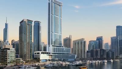 The hotel is the newest addition to the Dubai skyline, standing at 230 metres tall