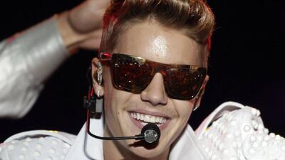 Singer Justin Bieber, on his tour of South America, performs in Ascunsion, Paraguay. A Brazilian website claims that he has been caught spray painting graffiti. Jorge Adorno/ Reuters