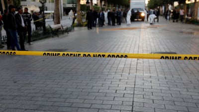 Police cordon off an area near the site of an explosion in the centre of the Tunisian capital Tunis, Tunisia October 29, 2018. Reuters