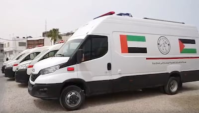 The UAE has sent four ambulances to support health services in Gaza. Photo: Wam