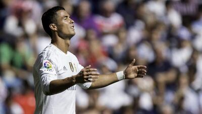 Cristiano Ronaldo is two goals short of matching Raul’s record mark of 323 for Real Madrid. Gonzalo Arroyo Moreno / Getty Images